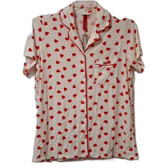 Skims Limited Addition Ruby and Marble Heart Sleep Top Size Small Womens NWT - Picture 1 of 7